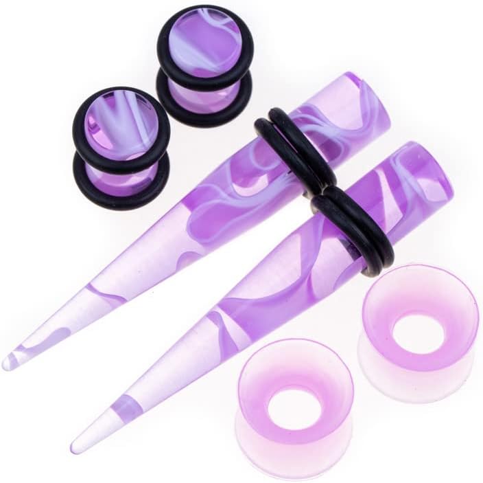 Memsion Ear Stretching Kit 50 Pieces 14Gauges-00Gauges Earrings Piercing Kit - Image 2